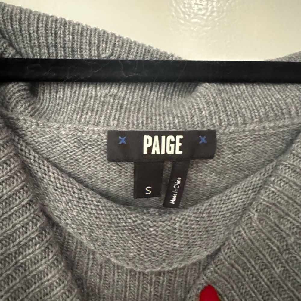 Paige Izabella off the shoulder sweater in grey. Size small. - Picture 3 of 3